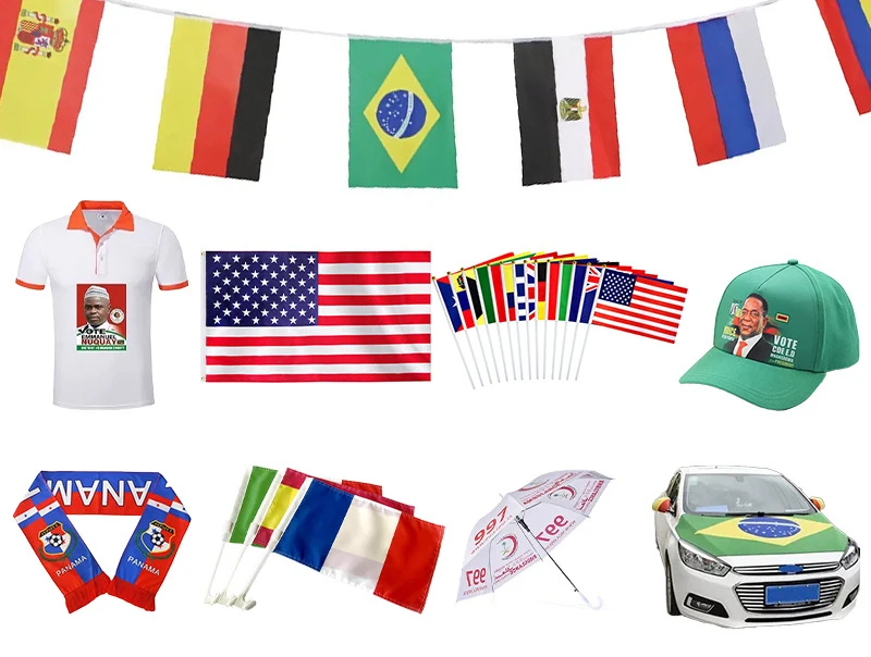 marketing election campaign flag umbrella t shirt hat bag materials advertising political campaign items