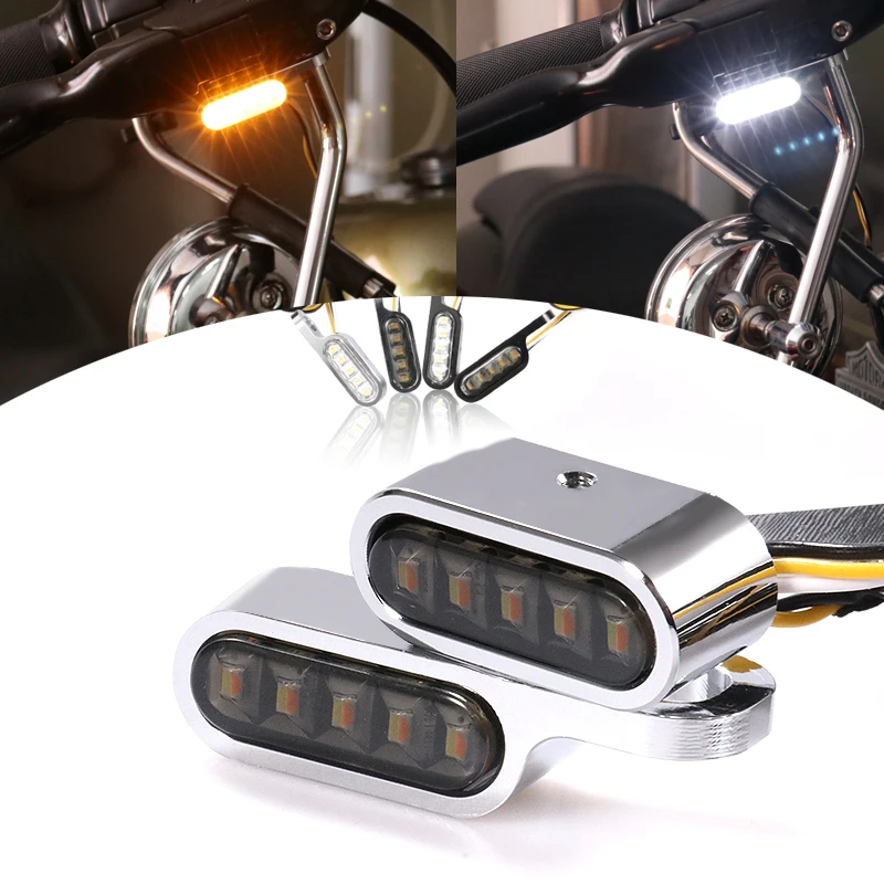 Retro Style Motorcycle Turn Light Indicator Led Turn Signal Lights Fit For Harley 883 Dyna 1200xl Fat