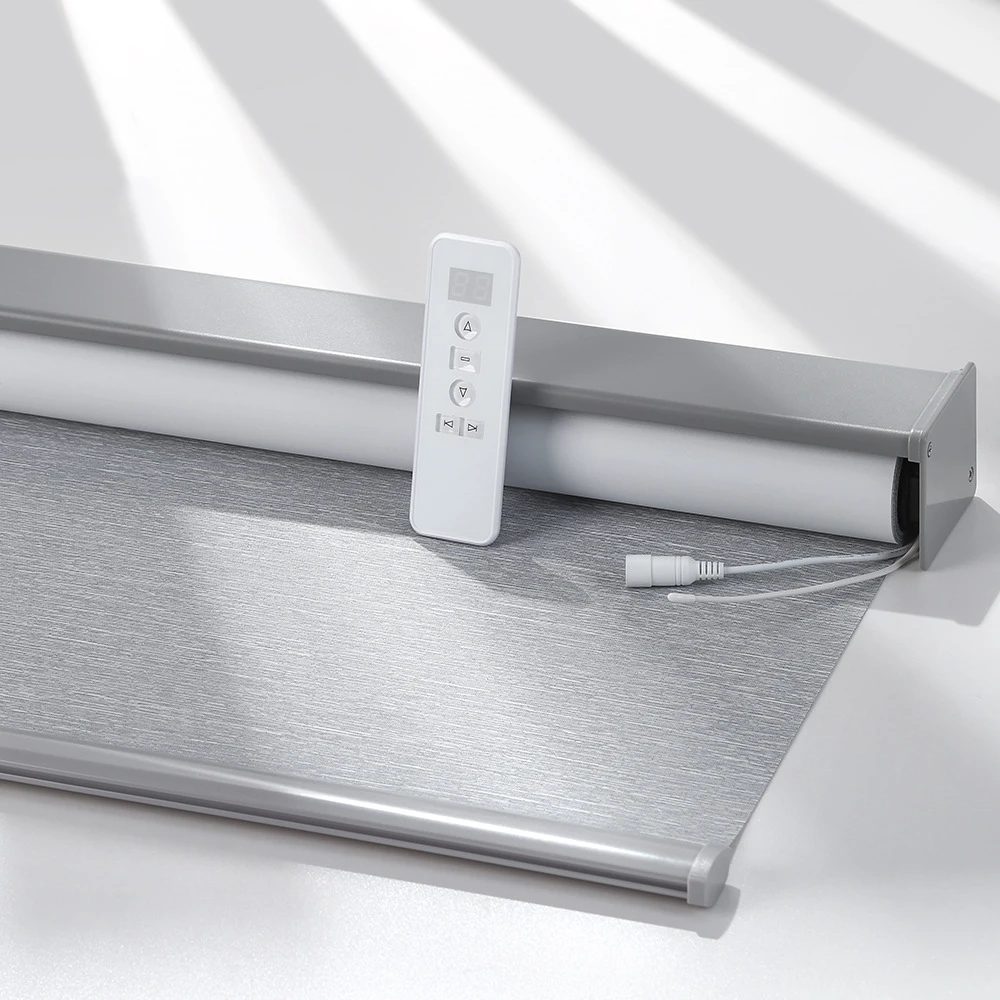 Horizontal Cordless Smart Wifi Motorized Rolling Window Curtains Automatic Roller Blinds Shades
