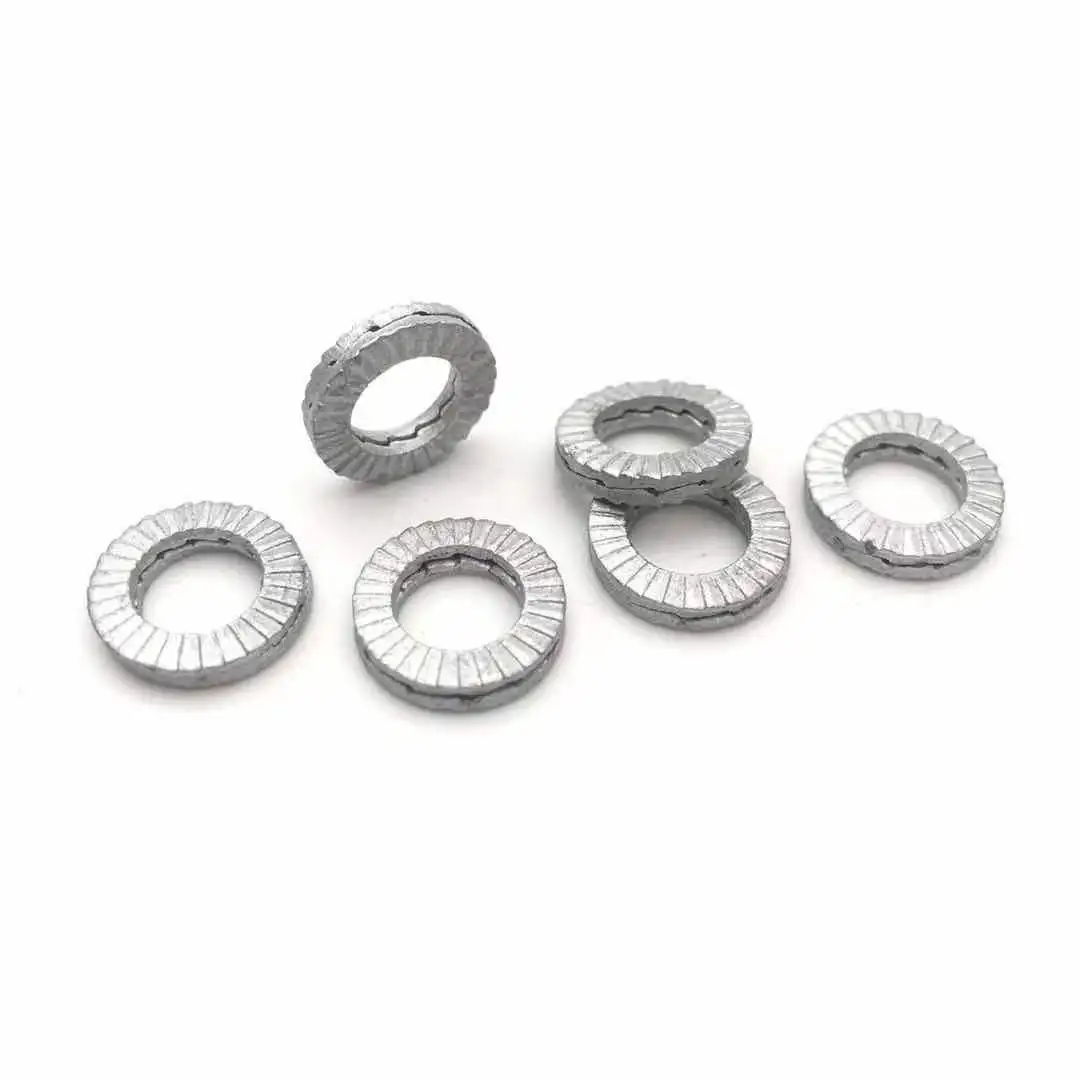 DIN25201 spring steel double lock washer Dacromet Plated Self Locking Wedge Lock Washer