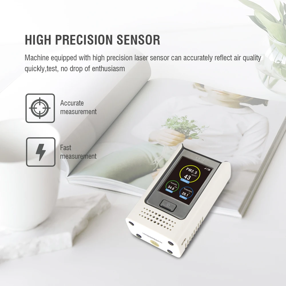 
 CEM PM-122 PM2.5 портативный датчик качества воздуха мониторинг PM2.5/PM10 для ношения в помещении загрязнения воздуха счетчик частиц  