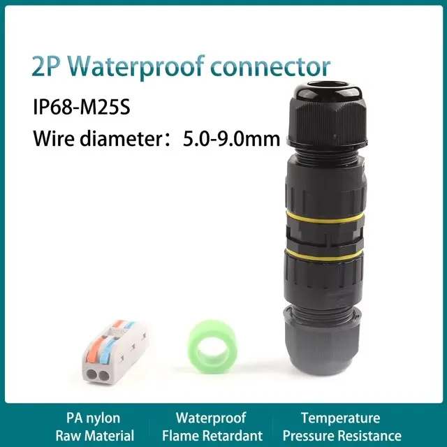 M25S IP68 Waterproof Wire Connector Spl 2/3 Pin 222/223 Electrical Cable Connector Terminal Adapter Plug-in connection LED Light