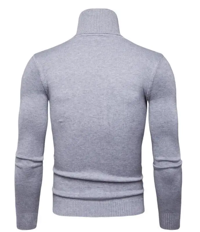 Fashionable Plain Corset Autumn Soft Warm Pullover Turtle Neck Winter Long Sleeve Knitted Knitwear Men Sweaters 3
