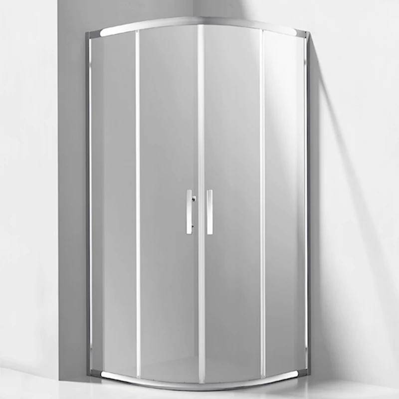 Best Reviews Matte Black Aluminum Profile Sliding Shower Room Doors Tempered Glass Shower Partition