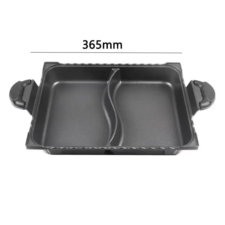 Korean Family Rectangle Aluminum Mandarin Hot Pot Duck Electrical BBQ Plate Induction Coooker Barbecue Non-stick Fry Pan
