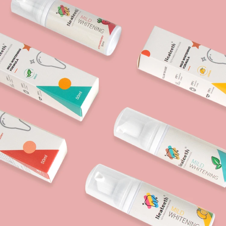 Private Logo Organic Premium OEM Bleaching Dental 50ML Teeth Whitening Foam Toothpaste