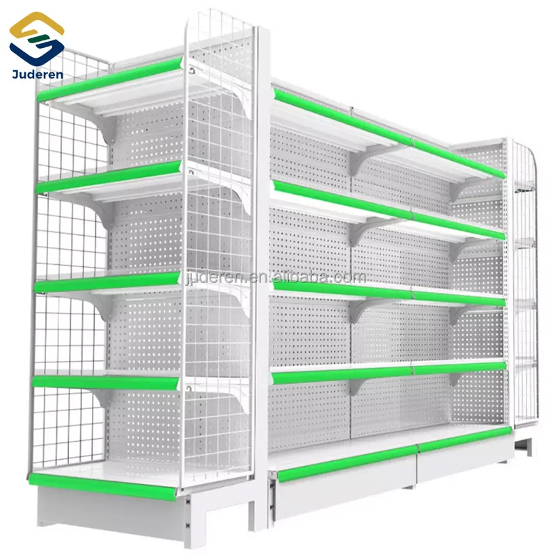 Прямая поставка с завода стальная двухсторонняя полка для магазина