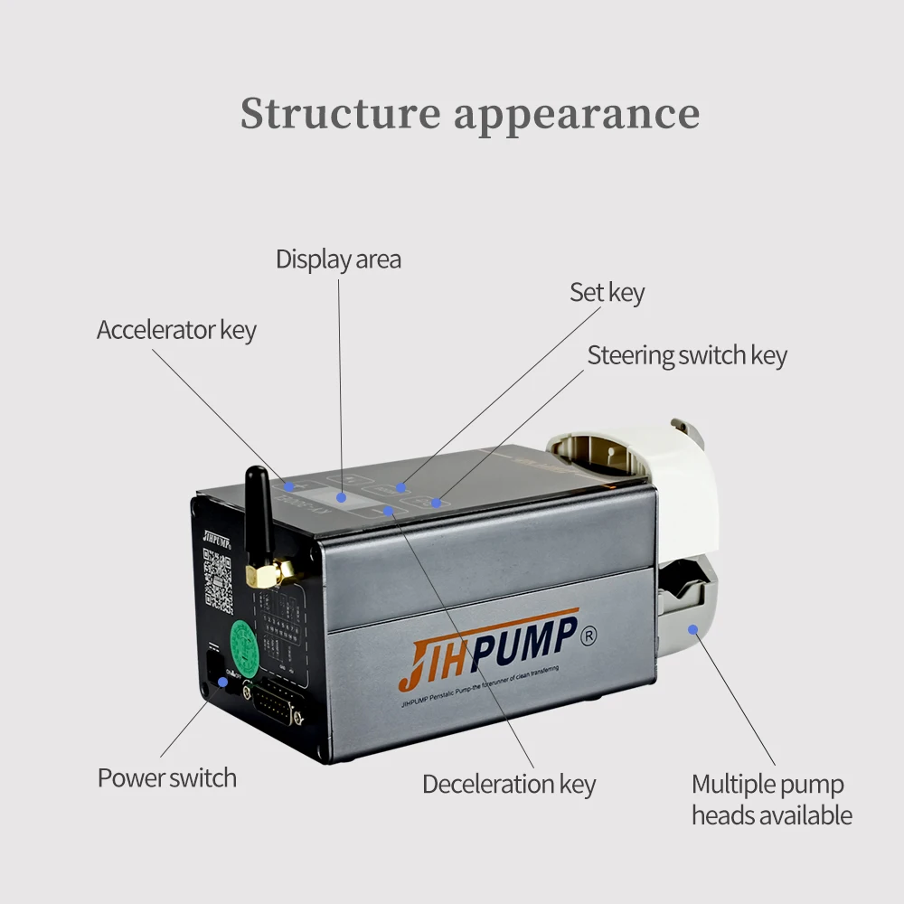 JIHPUMP Cheap Price Small Desktop Peristaltic Pump 100V 220V 900ML for Liquid Dispensing