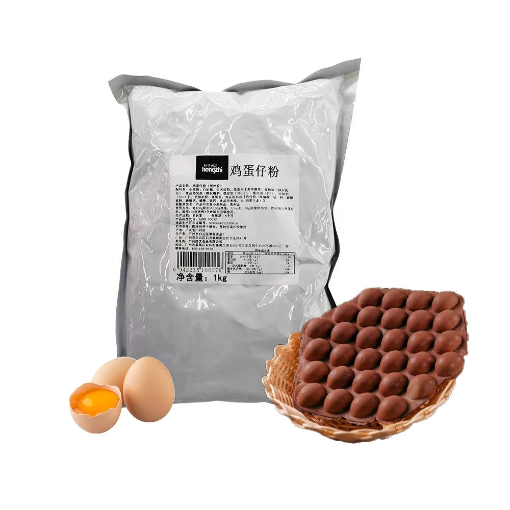 Wholesale Matcha Flavor Egg Waffle Powder Mix Factory Price Chewy Bubble Puff Premix for Breakfast or Cake Baking