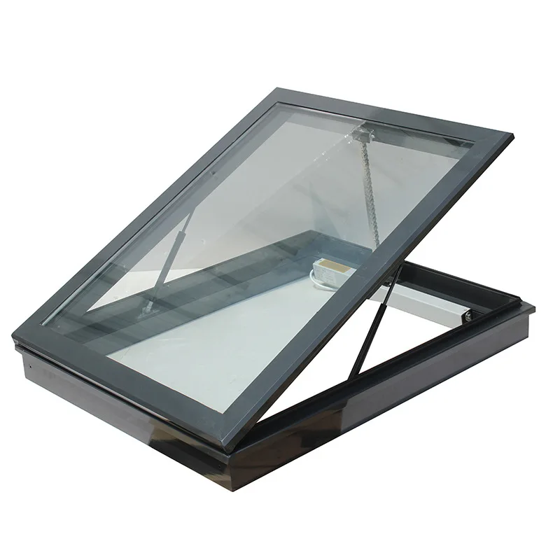 Modern Simple Home Window Design cheap price Aluminium Electric Skylight Windows