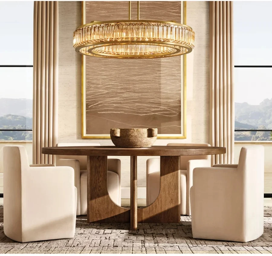 New Product Indoor Decoration Hotel Villa Restaurant Crystal Led Ceiling Pendant Light Custom Black Chandelier