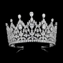 Bohua jewelry GS0200  pageant headpiece tiaras fashion cubic zircon bridal crown wedding hair accessories for women