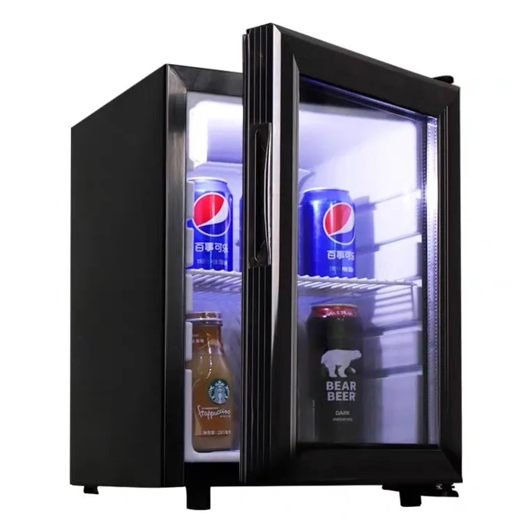 21L Energy-Saving Glass Door Home Office Music Studio Yoga Studio Refreshment Fridge