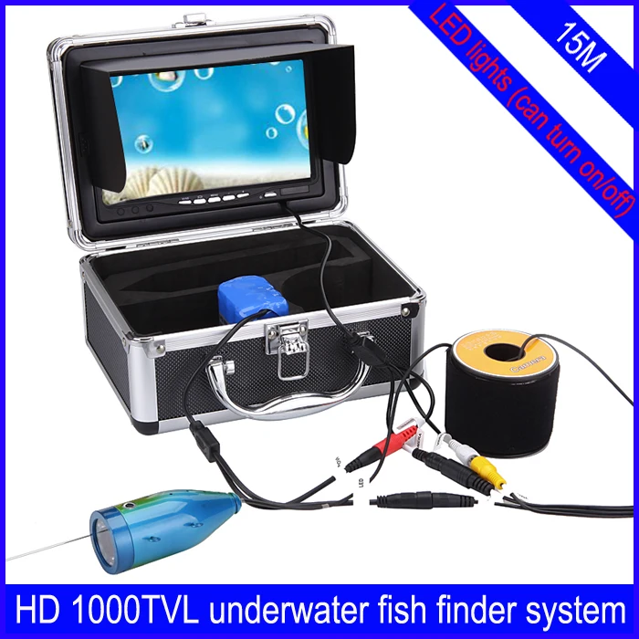 Портативный 7-дюймовый ЖК-монитор Fish Finder 1000TVL рыболовная камера с DVR Запись видео Функция 12 шт ИК/белый светодиод