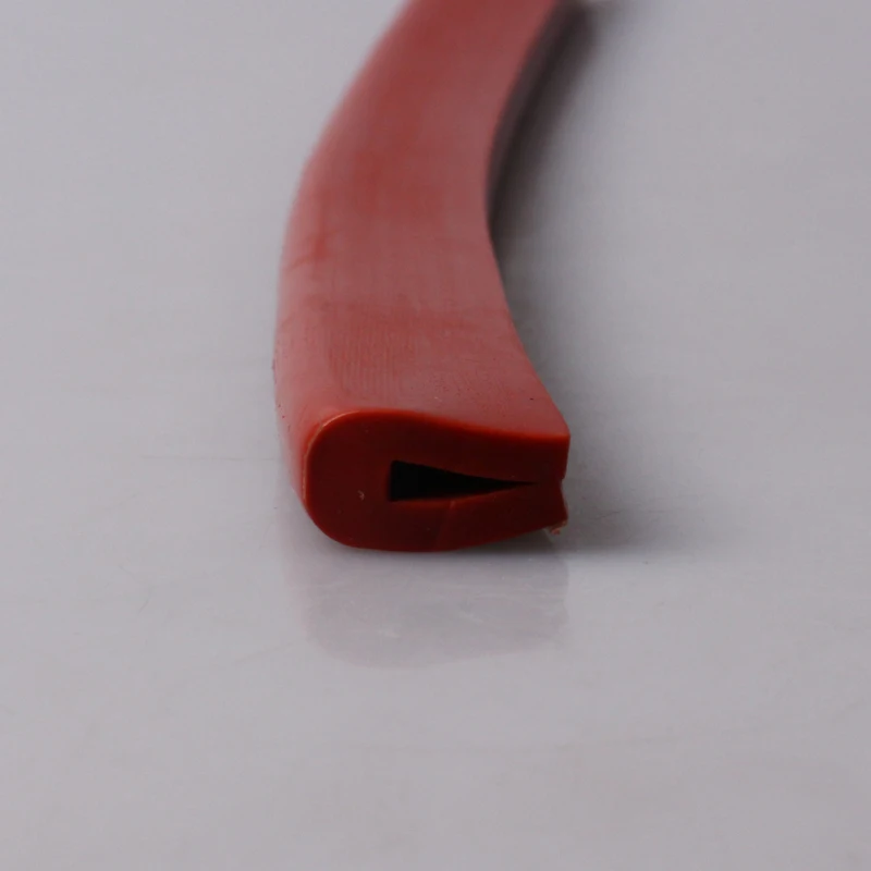 U shape profile silicone sheet metal edge trim protection rubber seal strip for boat windshield gasket