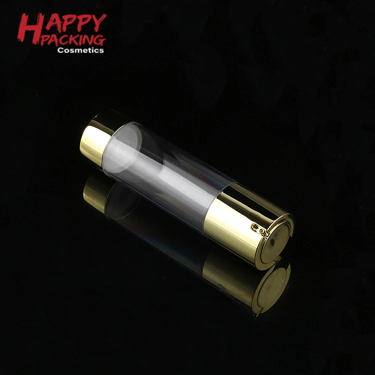 100ml 120ml 150ml Liquid Soap Cosmetic Lotion Plastic Pet Clear Gold Foaming Airless Pump Bottle