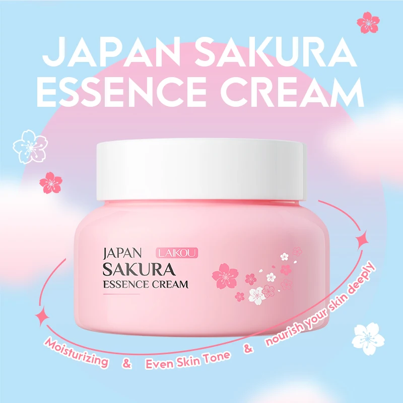 LAIKOU Japan Sakura Mositurzing Anti Wrinkle Sakura Face Moisturizer Collagen Cream