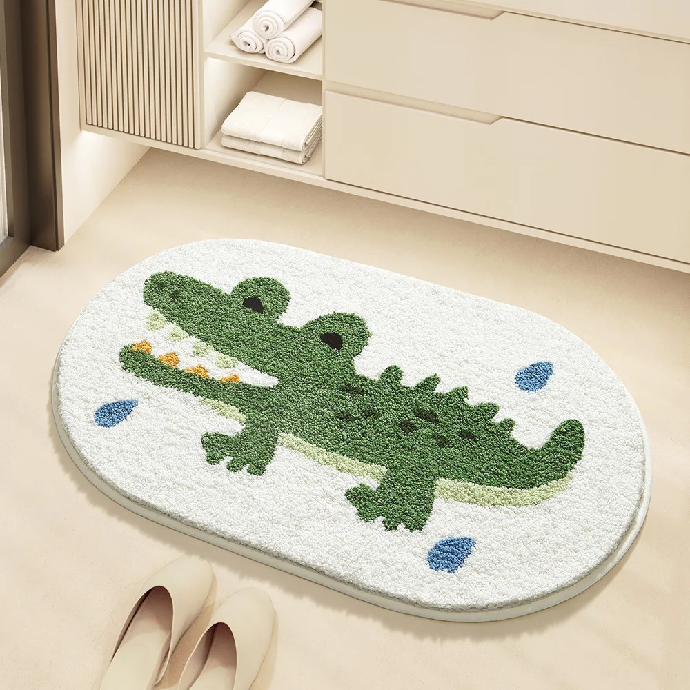 Customized Animal Floor Mat Dog Cat Deer Non-slip Super Microfiber Bath Mats Cartoon Gate Pad