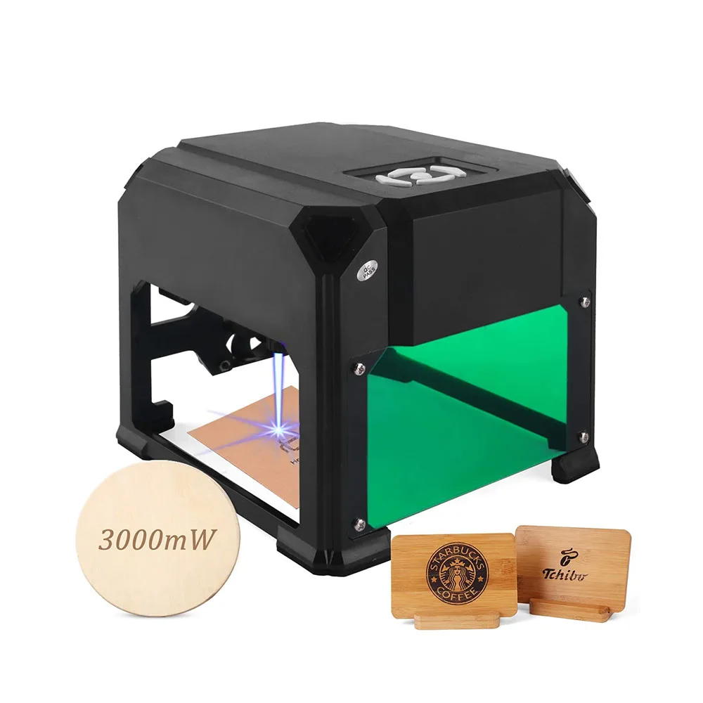 Portable 3000nW Small CNC Plastic Engraving Machine Home DIY 3d Wood Diode Laser Machine