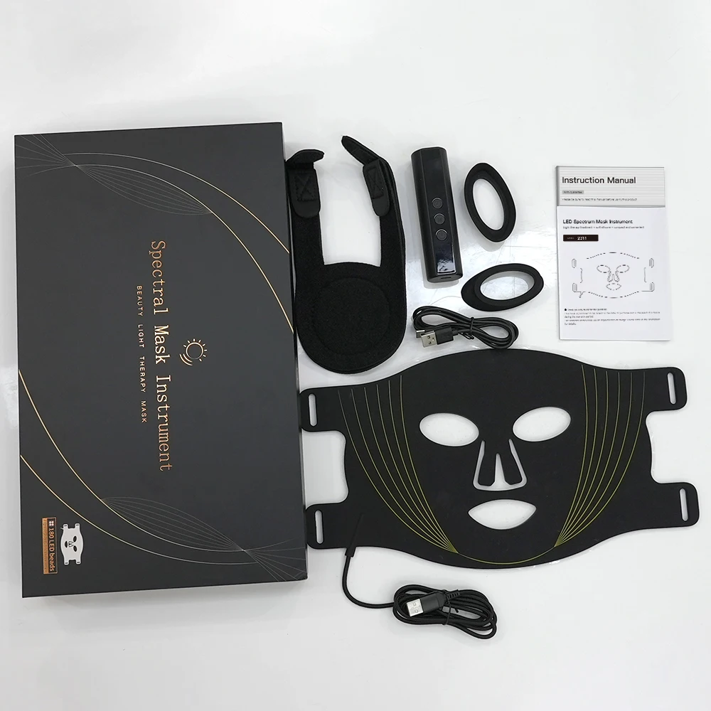 Home Use Skin Analyzer Facial Machine Infrared Red Light Therapy Flexible Silicone Led Facial Face Masks For Acne Anti-Aging