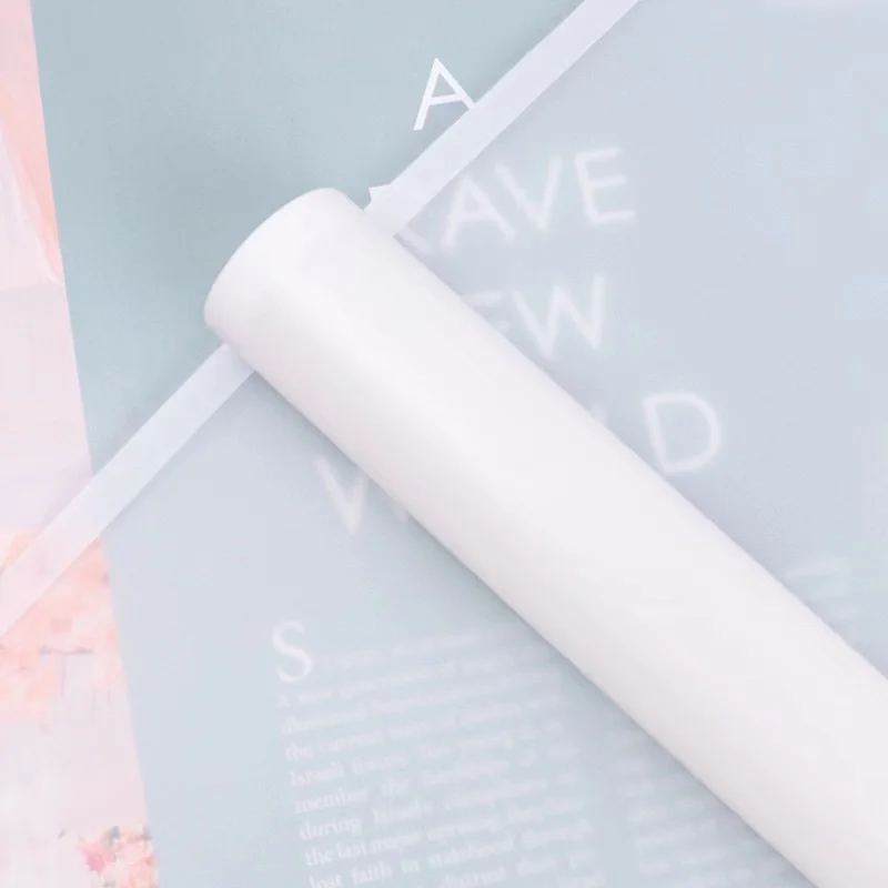 Wholesale 58*58cm Colorful Golden Edge Flower Wrapping Paper Waterproof Florist Paper Plastic Wrapping Film For Flower