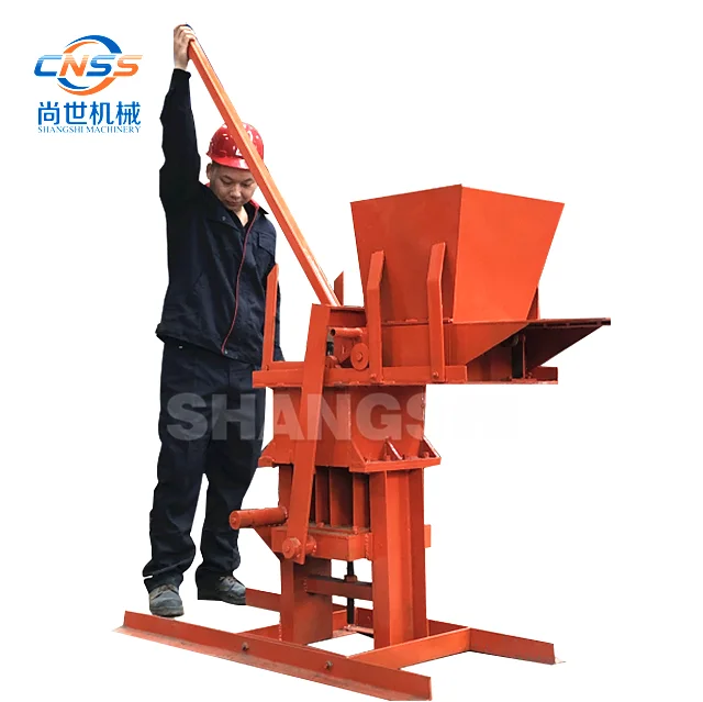 Manual Interlocking Red Clay Soil Brick Making Machine Compressed logo Bricks Earth Block in
