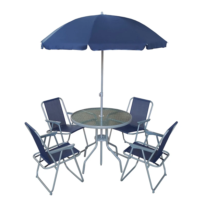 wholesale  outdoor patio table and 4 chair a set with umbrella
