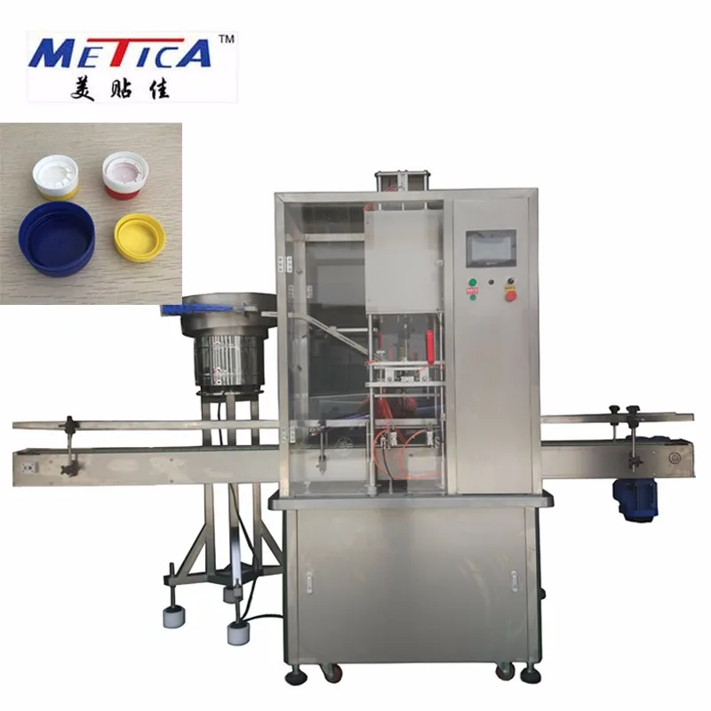 METICA  auto multifunction bottle locking and capping machine for plastic and metal cap