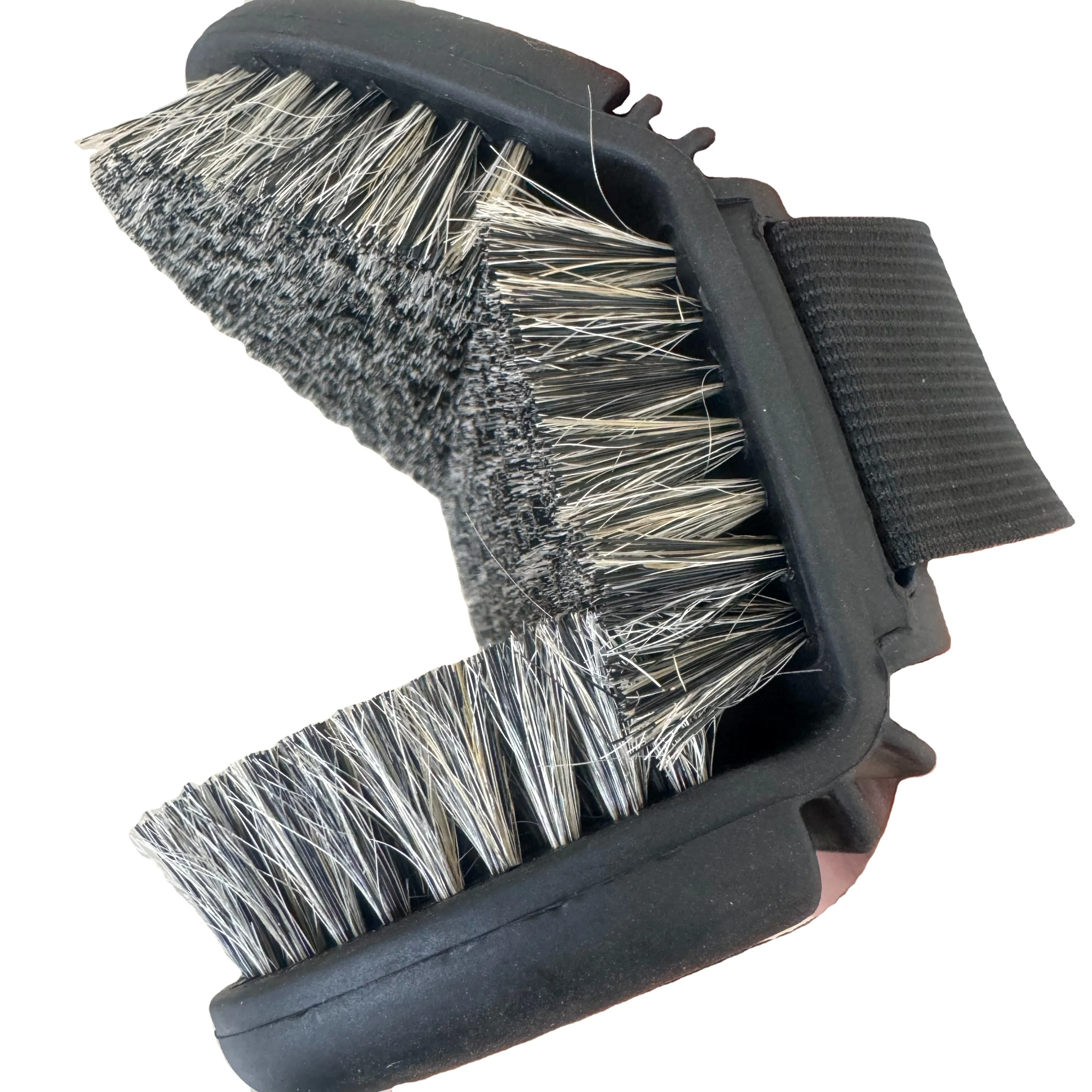Premium Flexible Horse Grooming Kit Pig Bristles Finishing Brush for Horse Care
