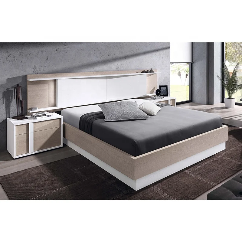 NOVA 1904AA014 Double Bed With Side Tables And Dresser Bedroom Furniture Set