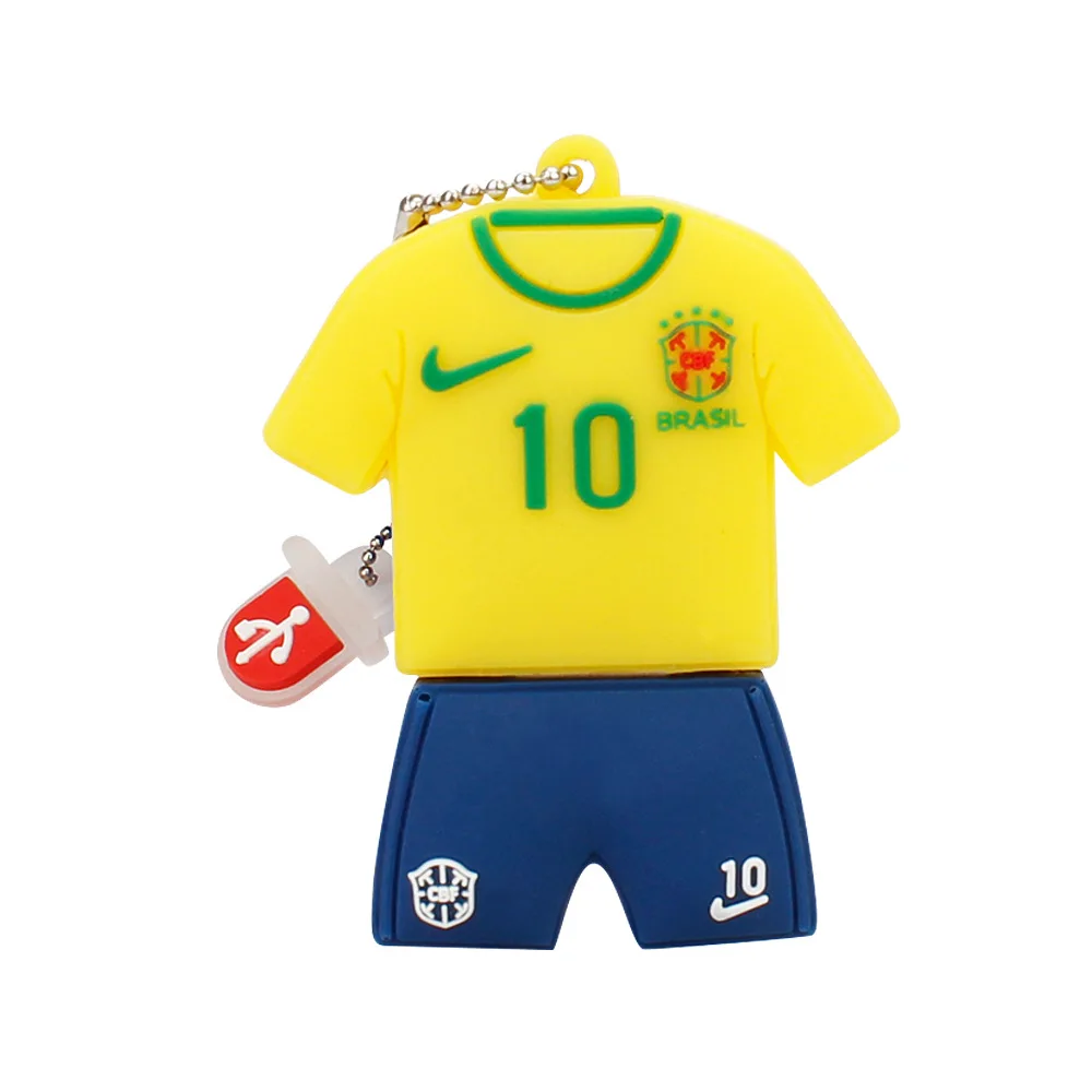 Promotional Factory Football Team 100% Real Full Capacity USB Flash Drive 512MB 1GB 2GB 4GB 2.0 Sport Jersey Shaped For Students