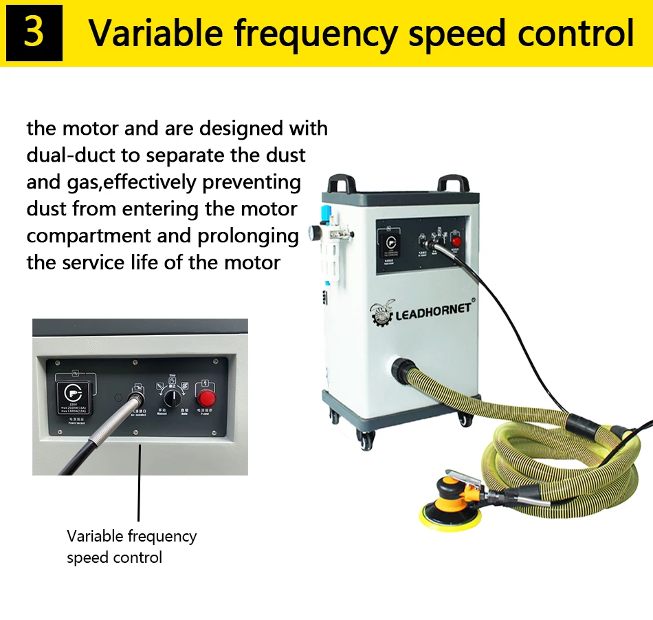 lead hornet Car vehicle grinding vacuum cleaner dust extraction dry sanding machine sander