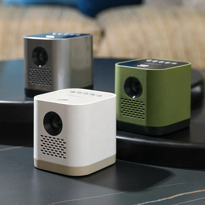 T1 Portable 1280*720P HDMI full color LCOS design high definition display projector with 2500mAh built-in battery for outdoor