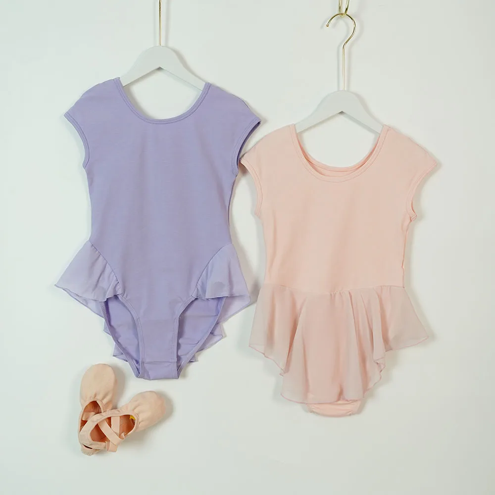 Fashionable new arrivals low MOQ custom logo hot selling ballet skirted leotard for trainingwear