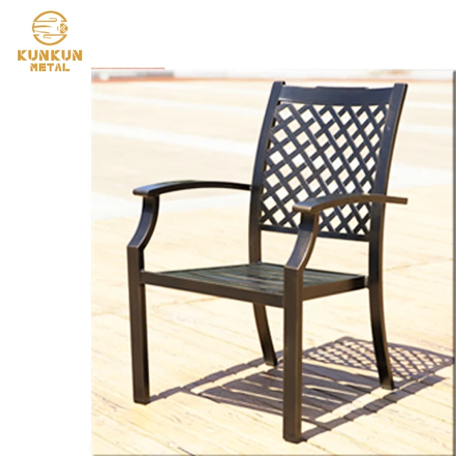 Europe and America Popular patio cast aluminum chairs dining sets outdoor dining set with table and chair for garden