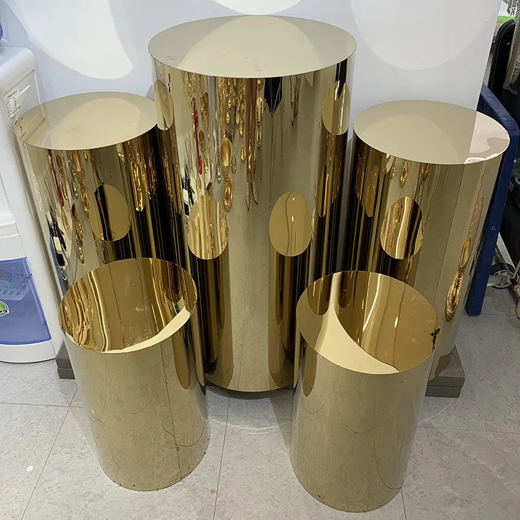 Wedding decorations pedestal round Cylinder baby shower party decorative wedding display stand cake flower dessert stand table