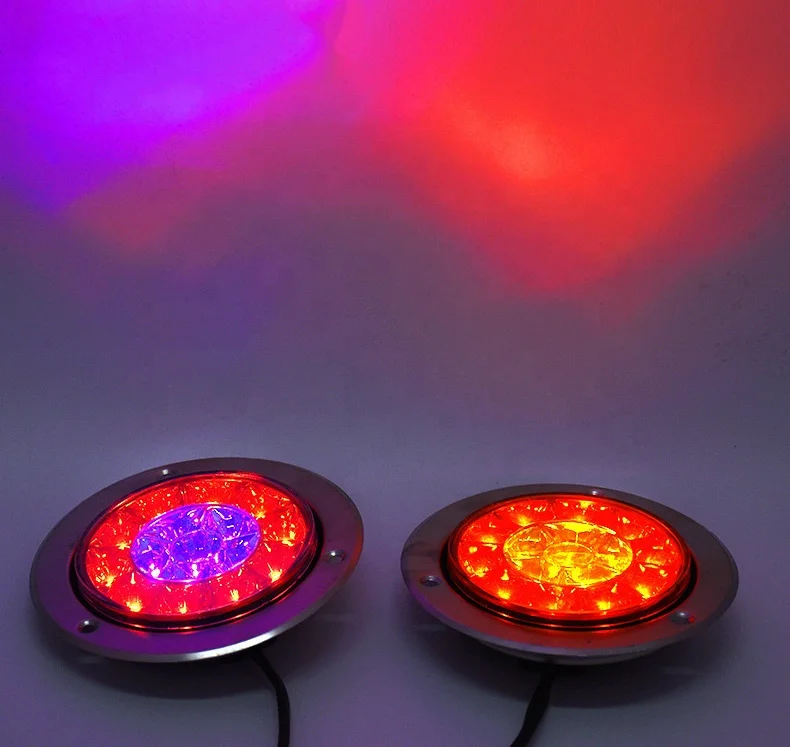 24V 16 LED Car Round Taillights Rear fog Light Stop Brake Running Reverse Lamp For Truck Trailer Lorry