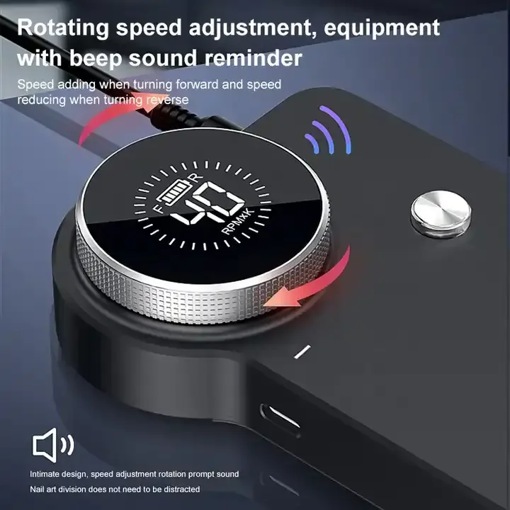 Wholesale Brushless Motor Professional Nail Drill Machine 40000 RPM Rechargeable Nail File with 6 Nail Drill Bits
