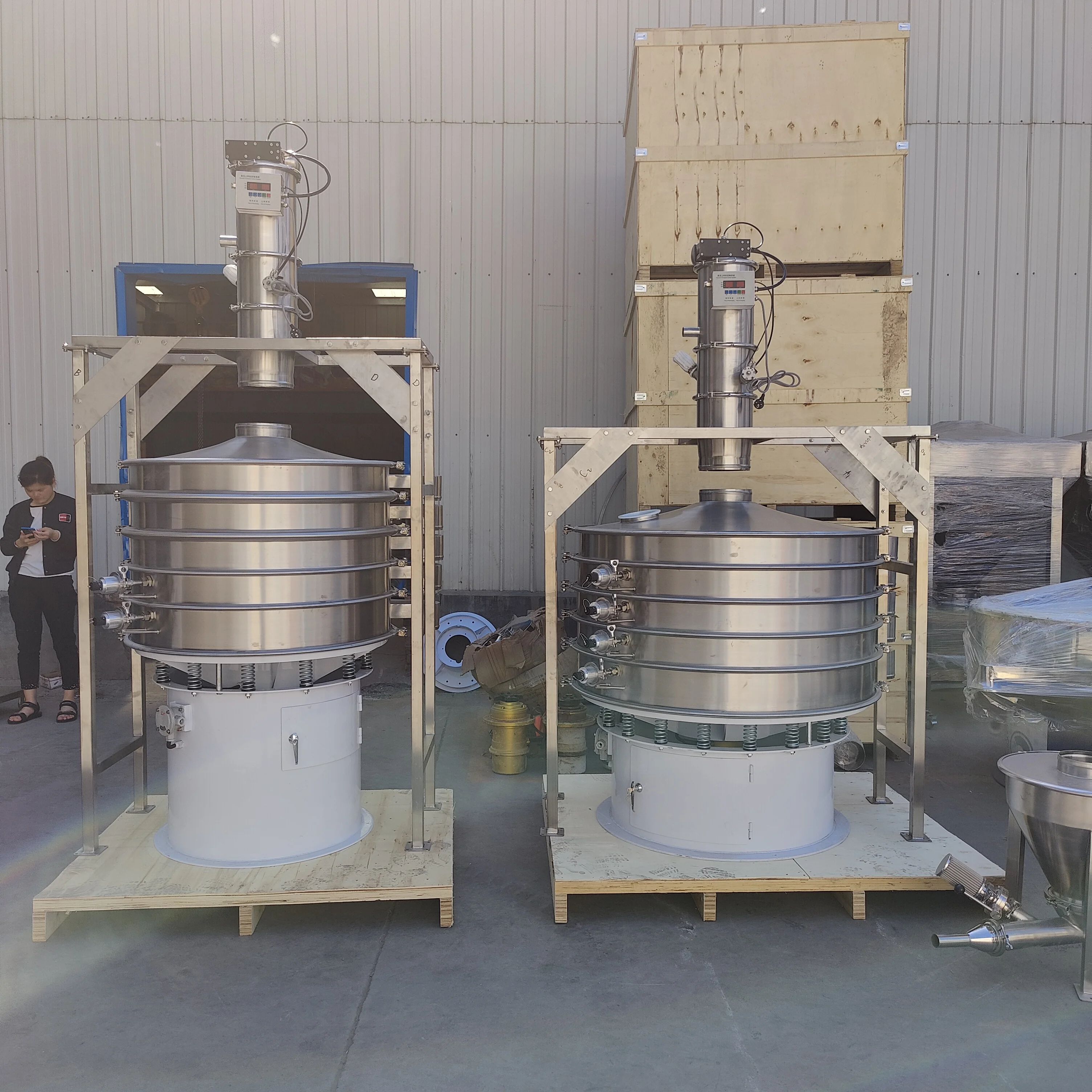 rotary flour sifter cassava starch sieving machine sweco separator