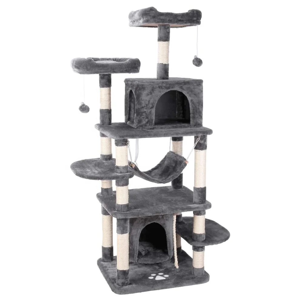 Modern Scratching Lounge Furniture Post Sisal Toy Pet Luxury Cat Condo Tree