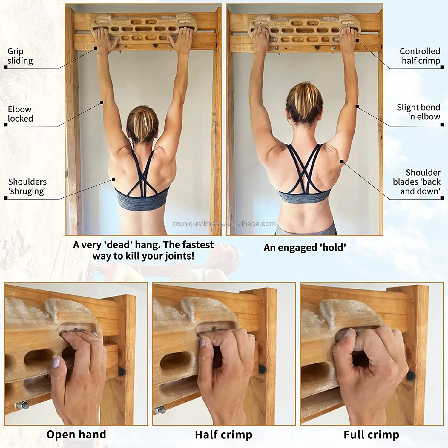 factory wholesale fitness indoor climbing  hang board