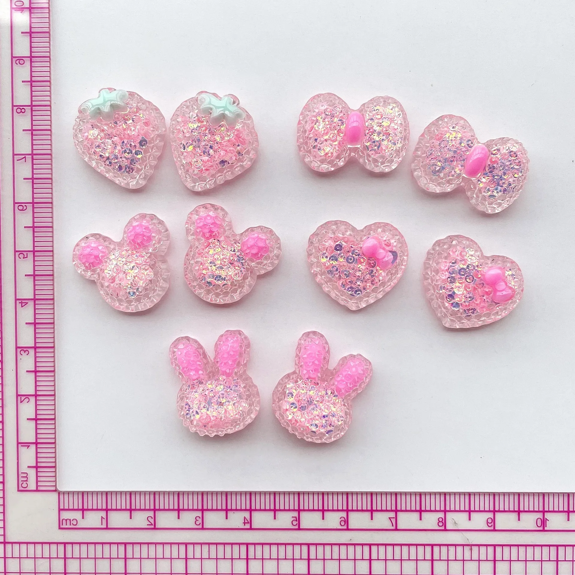 Shiny Sugar Cartoon Animal DIY  Resin Cream Glue Phone Case Hair Clip Nail Charm Decoration Material Accessories For Girls