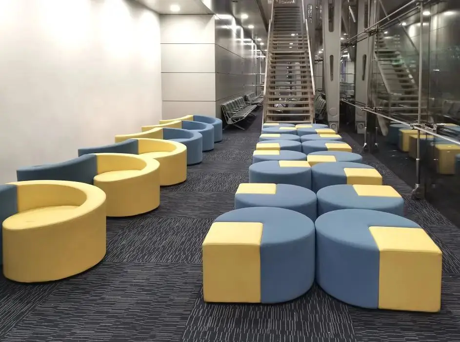 Airport Reception Waiting Area Furniture Space Solution Sofa Lounge Chairs Soundproof Booth