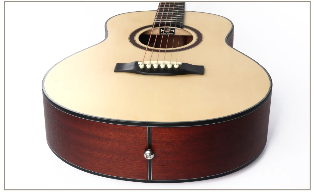 China factory OEM logo economical satin finishing travel mini 36 inch 3/4 Spruce top acoustic guitar