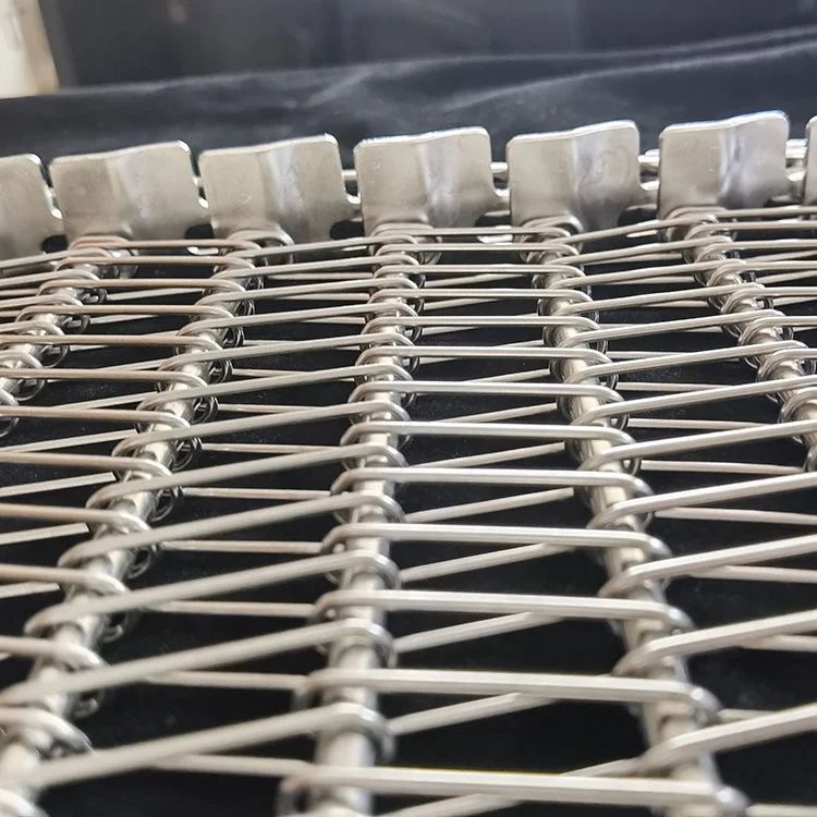 Custom Stainless Steel Chain Driven Spiral Wire Mesh Freezer Drying Conveyor Belt For Snack Food Industries