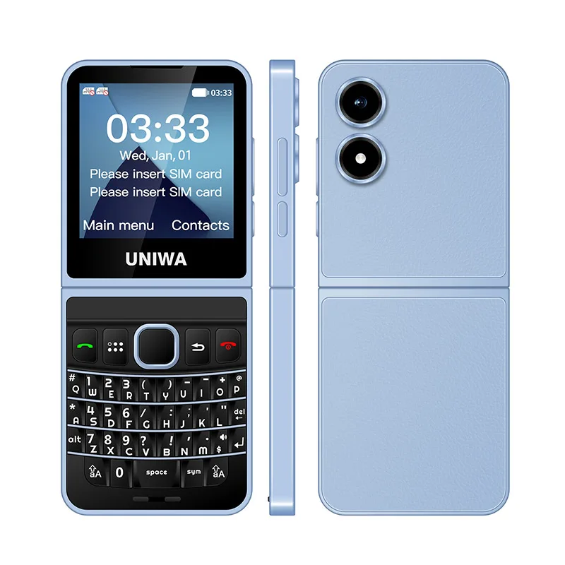 UNIWA Pocket 2 Dual SIM-карты слот 5 дюймов экран 4G LTE T9 клавиатура оптом OEM U-образный шарнир складной мобильный телефон
