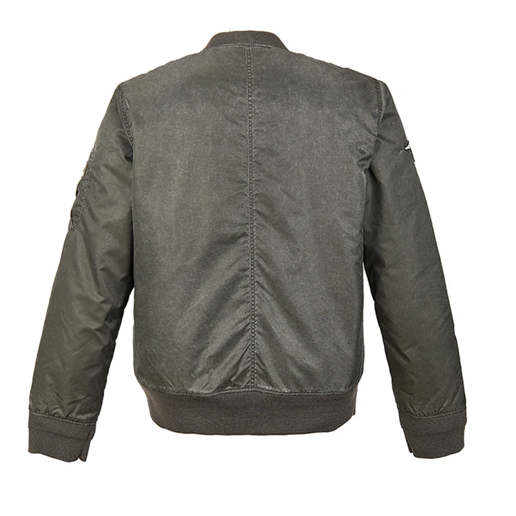 Windbreaker custom warm casual padded coat embroidered patches nylon men outerwear winter jacket waterproof bomber jacket men