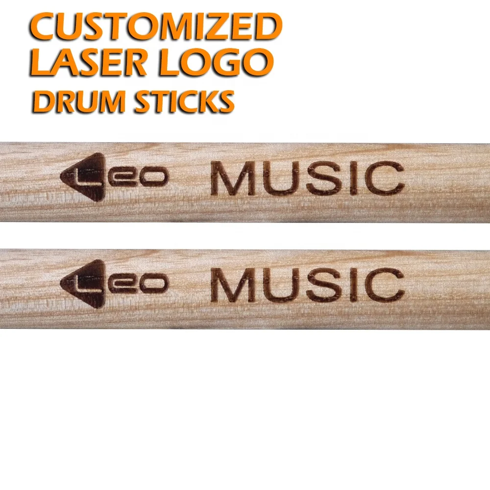 Customized Lasered  logo on Drum sticks