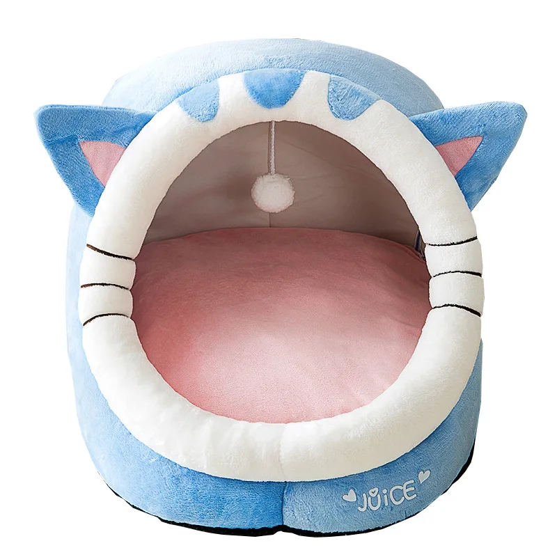 warm and comfortable autumn winter pet bed new pet dog cat round plush bed