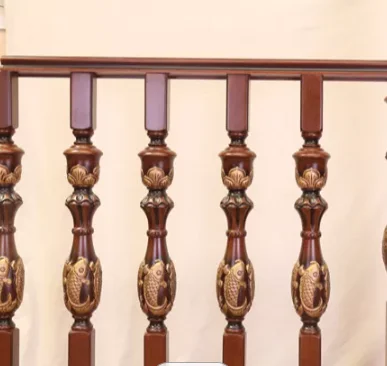 Modern House  Stair Pillar Design Balustrades Wood Plastic Composite Wpc Railing Accessories Staircase Handrails